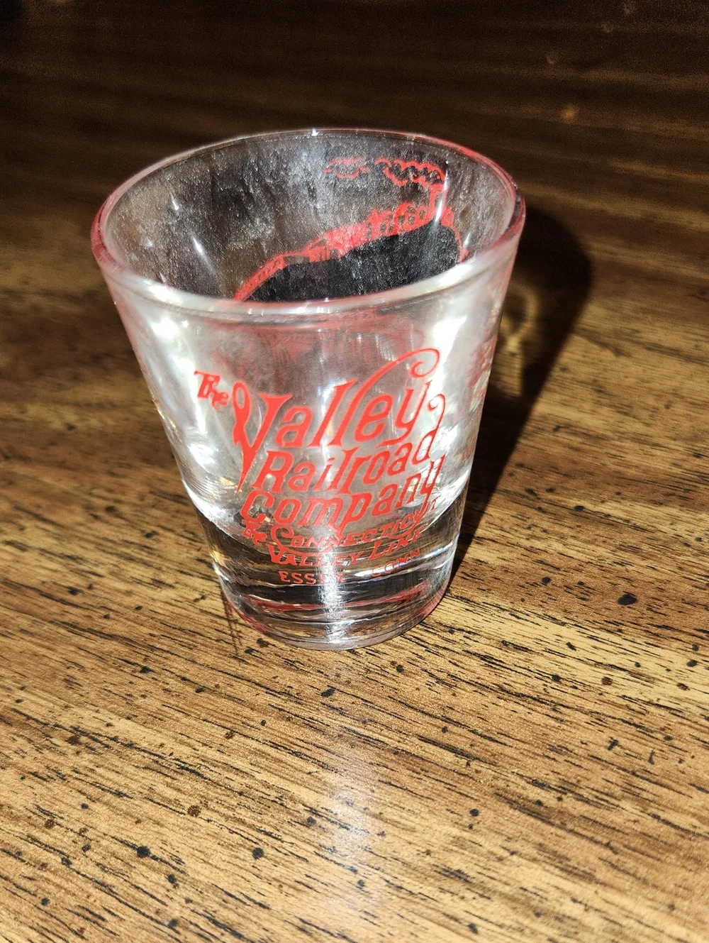 Valley Railroad Company Red Logo Shot Glass